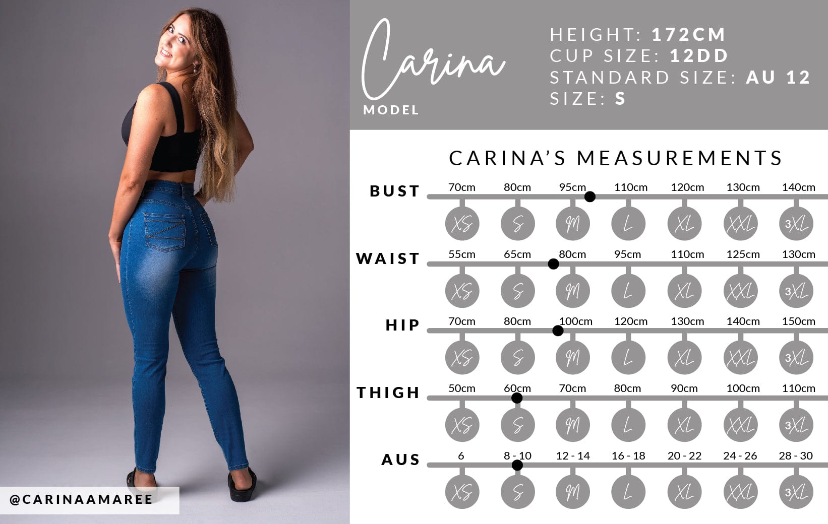 Size 12 jeans in hot sale cm