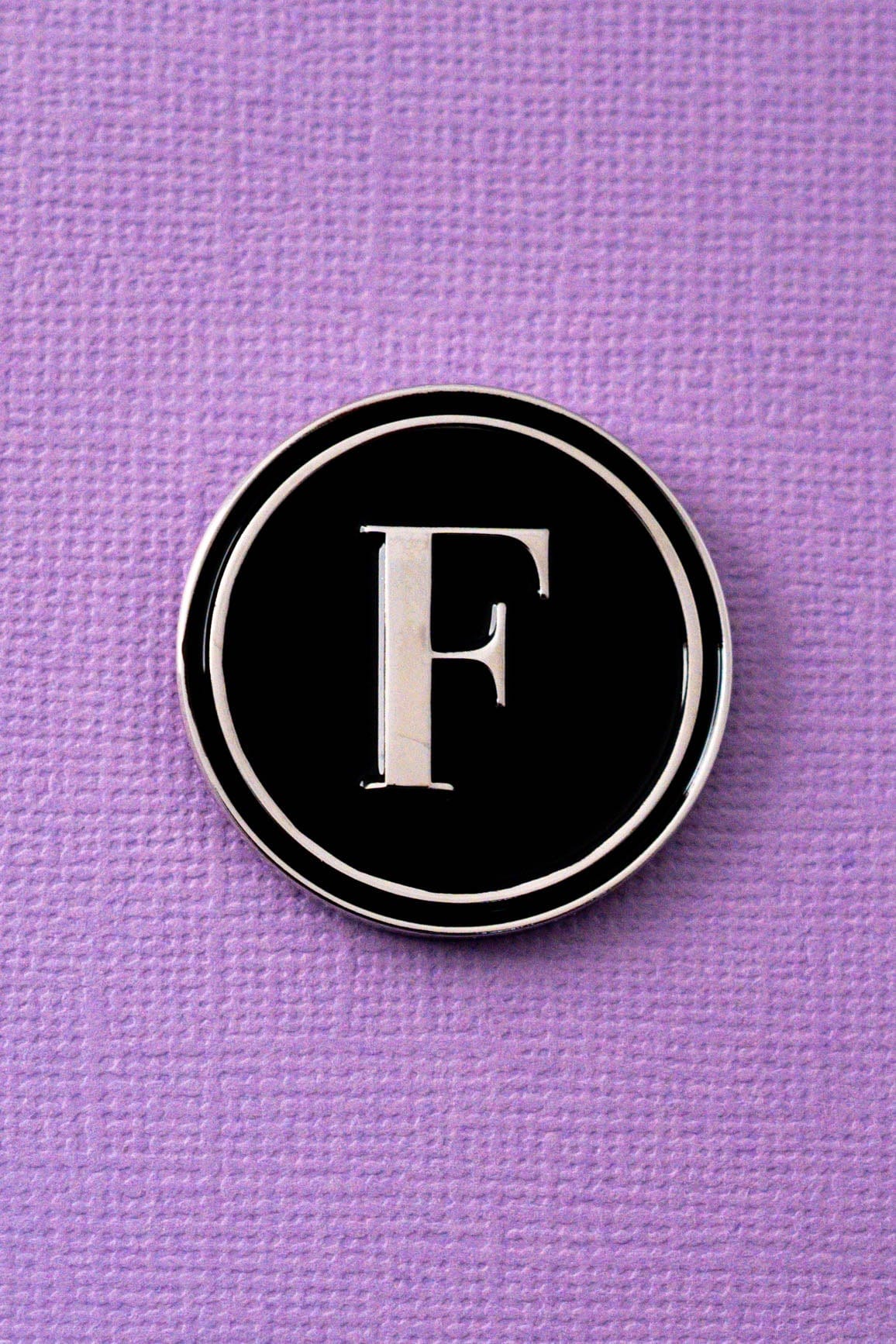 F Alphabet Enamel Pin ENAMEL PIN OS