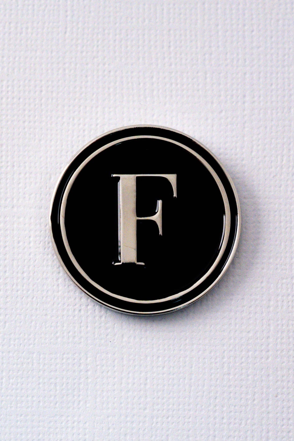 F Alphabet Enamel Pin ENAMEL PIN OS