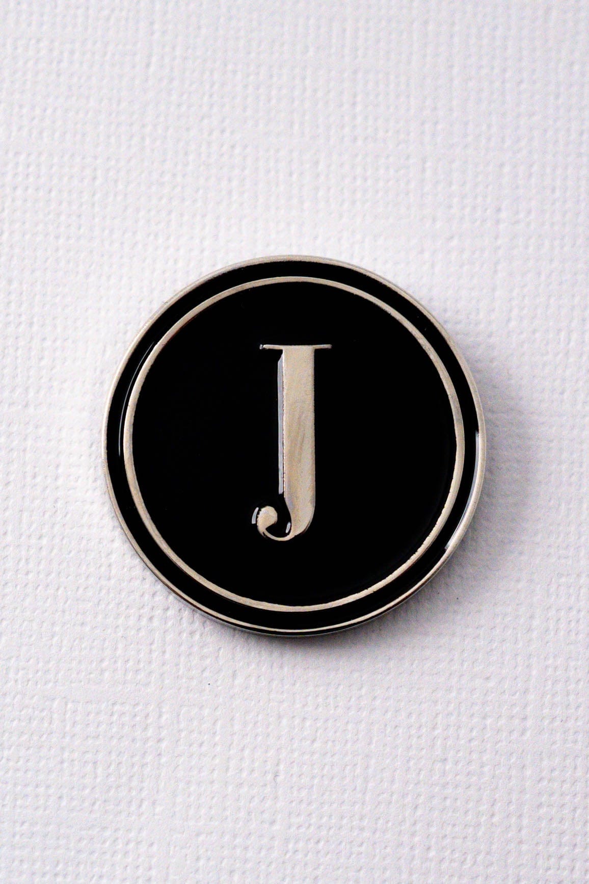 J Alphabet Enamel Pin ENAMEL PIN OS